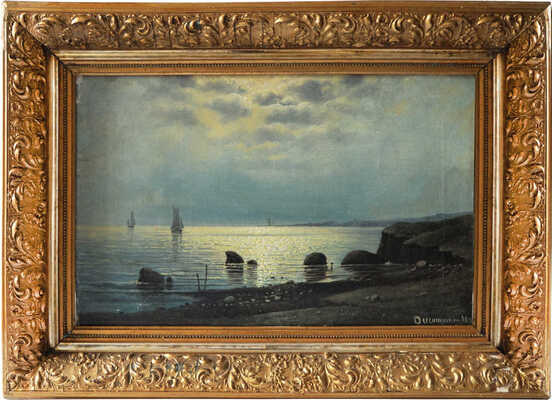 Неизвестный художник (представитель объединения Дюкамен). Морской залив в лунном свете